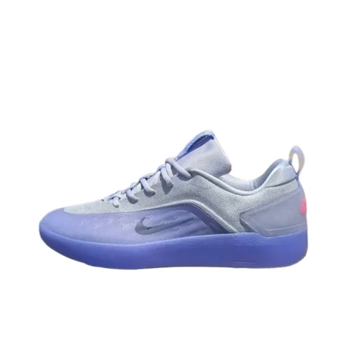 Nike SB Nyjah 4 Устойчивые к истиранию Низкие Кроссовки для скейтбординга Унисекс Синий Фиолетовый