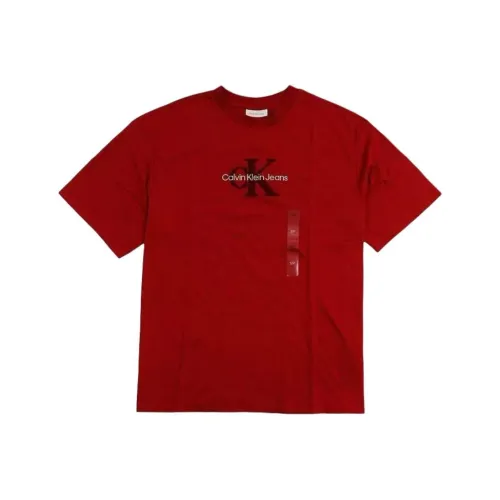 Calvin Klein Red Men's T-Shirts Кальвин Кляйн Красный Мужские Футболки
