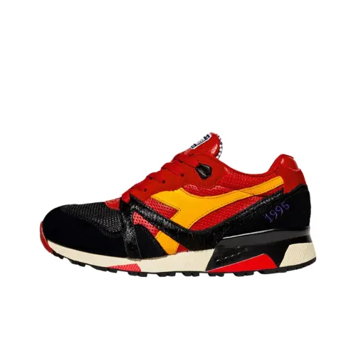 Packer X Raekwon x DIADORA N9000 Устойчивые к истиранию низкие беговые кроссовки унисекс Красные Черные