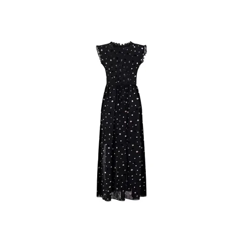 Leather Cat Black Женские Короткие Платья с Рукавами