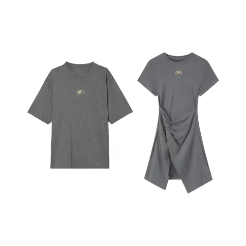 QYPRF Одежда для пары Женское платье / Мужская короткая футболка Женские парные комплекты