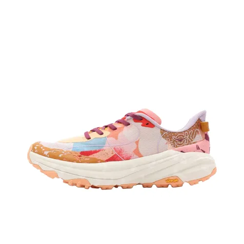 Studio PROBA x HOKA ONE ONE Speedgoat 6 Устойчивые к истиранию Низкие Кроссовки для Бега Унисекс Бежево-Оранжевые