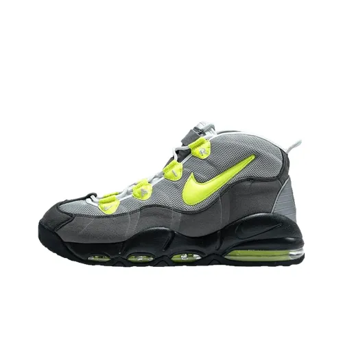 Nike Air Max Uptempo 95 Abrasion Resistant MID Топ Винтажные баскетбольные кроссовки Мужской Черный Желтый