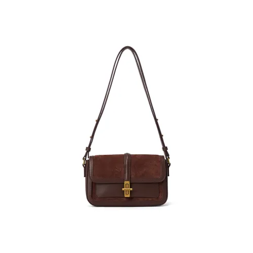 JACD ПУ (полиуретан) Одно плечо Подмышечный Сумка через плечо Стандартная Женская Темно-кофейный