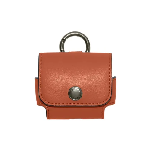 COACH Утонченный Телячья кожа Чехол для наушников AirPods Pro Женские Коричневый