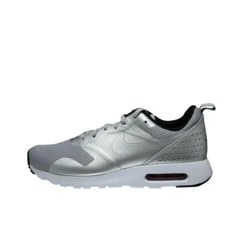 Nike Air Max Tavas Устойчивые к истиранию Низкие Беговые кроссовки Женские Серебряный Серый Белый