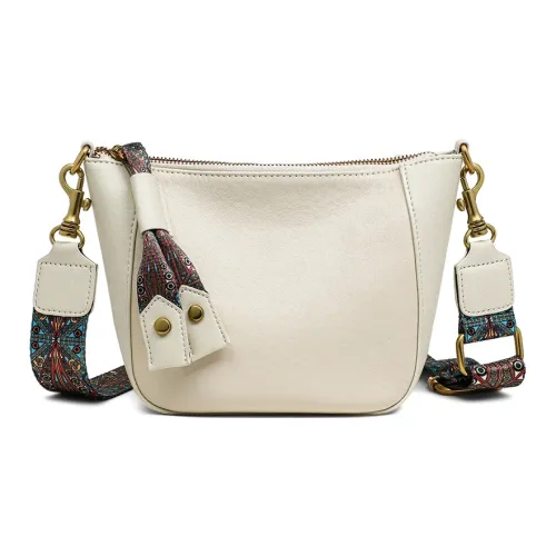 Crtnzo Kroez Сумка через плечо из коровьей кожи седельная сумка стандартная женская цвет экрю