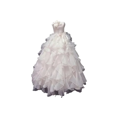 WLEQK Розовое Женское Вечернее Платье