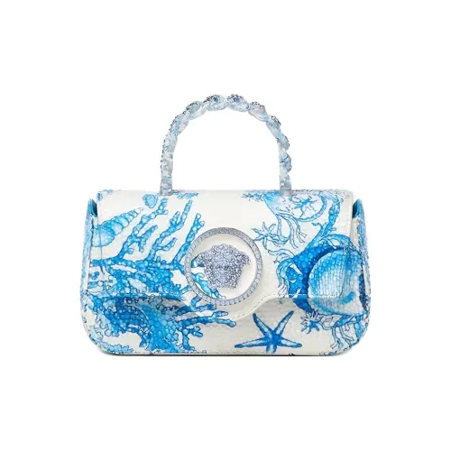 VERSACE Barocco Полиэстер Одно плечо Сумка Мини Женская Синяя