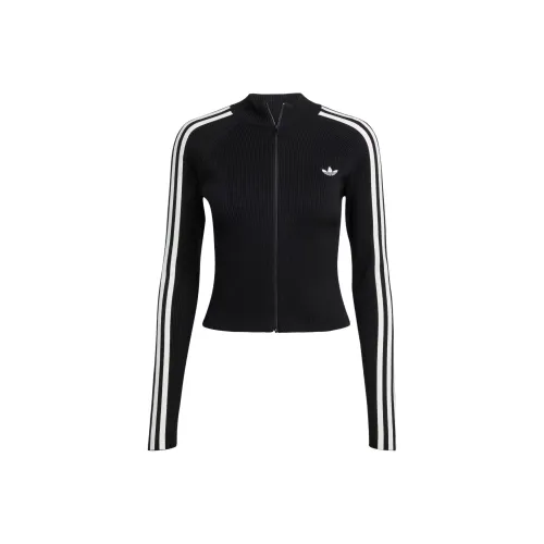 Adidas Originals ADICOLOR 3 Stripes Slim Knit Track Top Jacket Women's