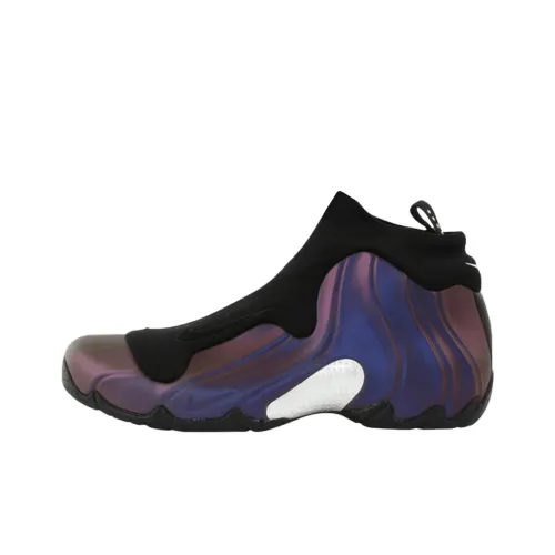 Nike Air Flightposite Устойчивый к истиранию MID Топ Винтажные баскетбольные кроссовки Мужские Фиолетовый Черный