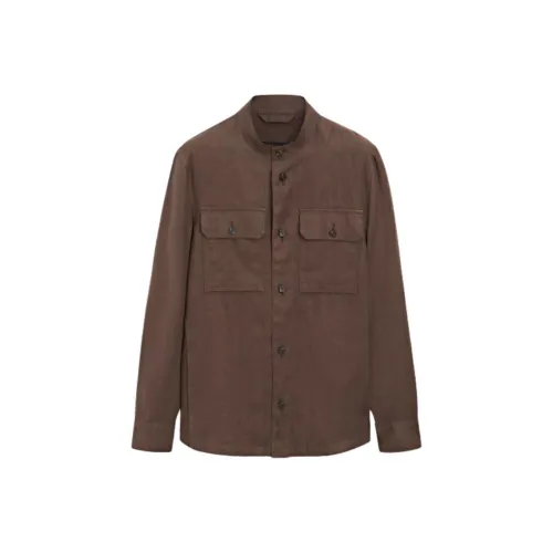 Massimo Dutti Темно-красные Мужские Куртки