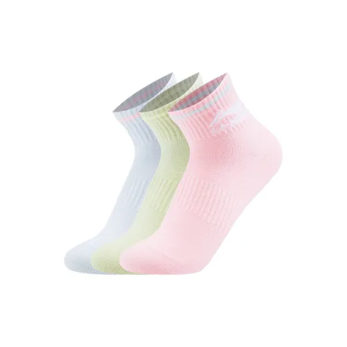 LINING Sports Life Collection 3 шт Мягкий Зеленый + Folk Синий + Светло-розовый Женские носки