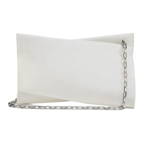 CL Satin Chiffon Плечевая сумка Маленькая Женская Белая