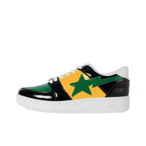 A BATHING APE Повседневный Низкий Топ Черный Зеленый Желтый Мужской
