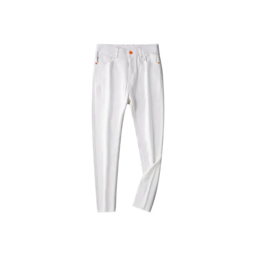 Devanro Белый Мужской Джинсы