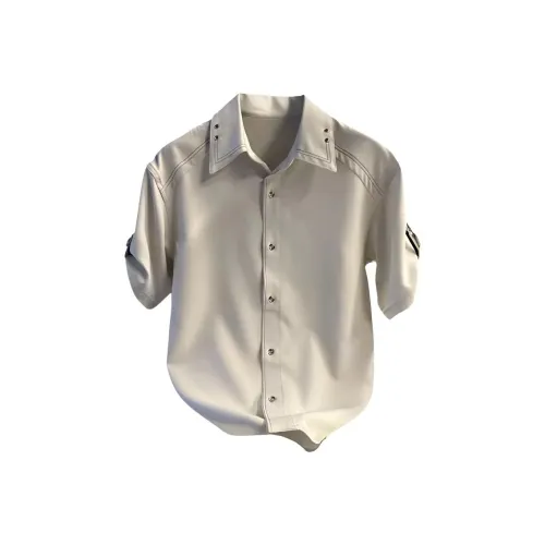 CAT'S PAW Серо-абрикосовая унисекс рубашка