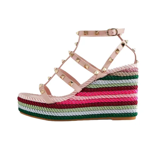 Valentino Torchon Римские Сандалии 10,5 см Женские Светло-Розовые