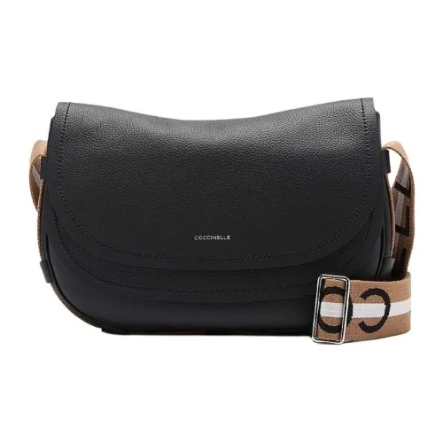 COCCINELLE Сумка через плечо из кожи среднего размера женская черная