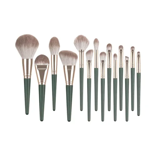 JOLLY BULL 14 шт Зеленый Облако Набор Кистей для Макияжа Makeup Brush Clothing Sets Супермягкие Щетинки