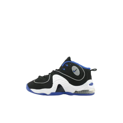 Nike Air Penny 2 Детские баскетбольные кроссовки MID Топ Черный, Белый, Синий Kids