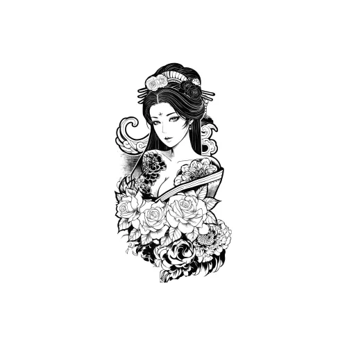 LIEJI Пион Бог цветов Травяной Водонепроницаемый Временные татуировки