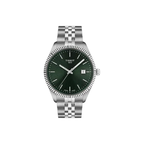 TISSOT Treasure Ring Series Кварцевый механизм Унисекс Часы 40 мм Зеленый циферблат Корпус из нержавеющей стали Ремешок из нержавеющей стали