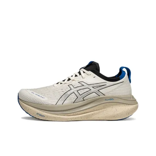 Asics Gel Nimbus 27 Беговые кроссовки Низкий топ Белый Серебряный Серый Мужской