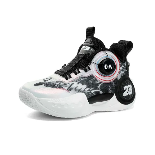 D W Анти KICK Амортизация И Устойчивость к Износу MID Топ Баскетбольные Кроссовки Детские