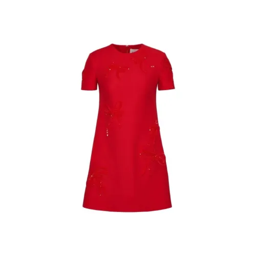 Valentino Rosso Китайский Новый Год SS23 Короткий рукав Платье Женское