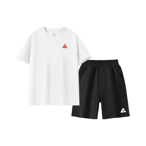 PEAK Белый/PK Маленький логотип Красный Силикон K Черный/PK Минималистский стиль Этикетка Белый Низ Левая сторона Силикон K Kids Повседневная спортивная одежда