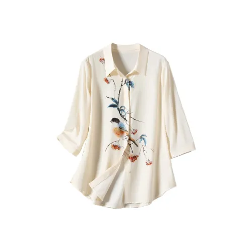 JINJU Женские рубашки с цветочным принтом