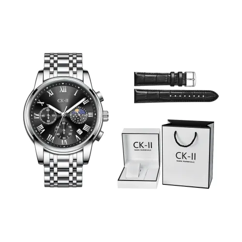 FAIRWHALE Кварцевый механизм металлический ремешок мужские часы черный циферблат