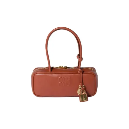 MIU MIU Beau Коровья кожа Сумка на плечо Женская Ржавый