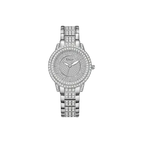 CILOA Кварцевый механизм стальной ремешок женские часы серебристый циферблат