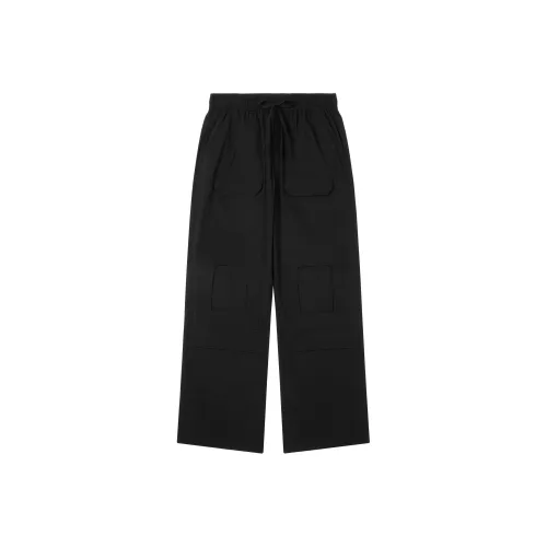 SANBAI STUDIO Patch Pocket Пэчворк Карго Брюки для мужчин Лето Loose Fit Casual Pants Унисекс