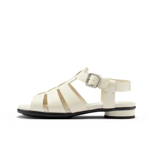 Ecco Sculpture Пряжка Аксессуар Для Моды Римские Сандалии Женские Лаймово-Серый