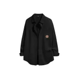 Black (N01 Флисовая подкладка, коричневый логотип на груди)