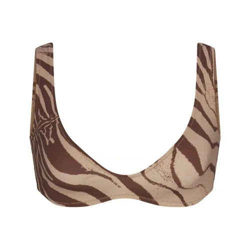 SKIMS x Roberto Cavalli SS25 Plunge Бикини Топ Бикини Женские
