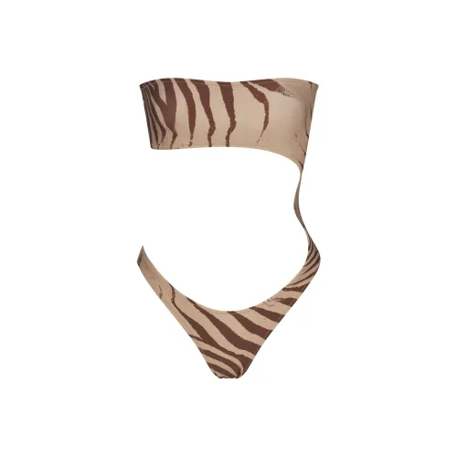 SKIMS x Roberto Cavalli SS25 Без бретелей Монокини Ван-Пис Купальник Женский