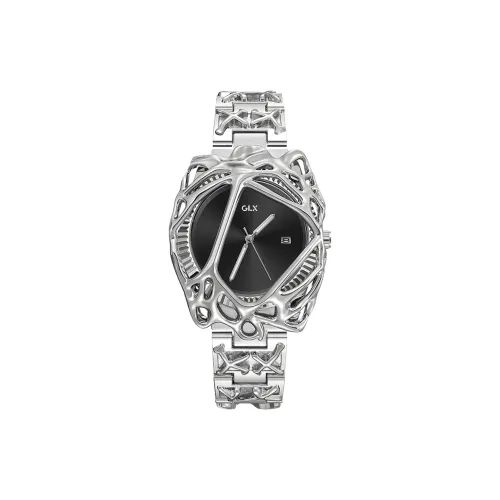 GLX Кварцевый механизм сплав ремешок мужские часы черный циферблат