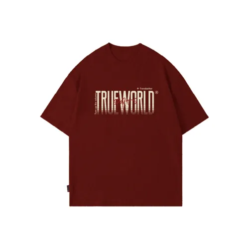TRUE WORLD Лето Модный Короткий Рукав Унисекс