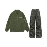 Зеленая куртка + камуфляж, рабочая одежда, джинсы