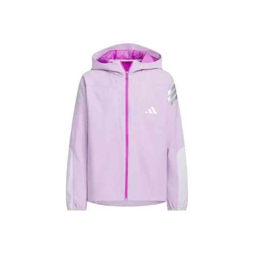 Adidas Пудра Сливовый фиолетовый/Металлическое серебро Kids Куртки