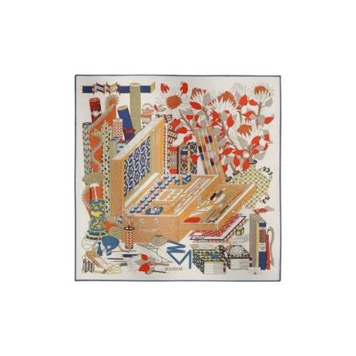 HERMES Шелковые шарфы Унисекс Разноцветные