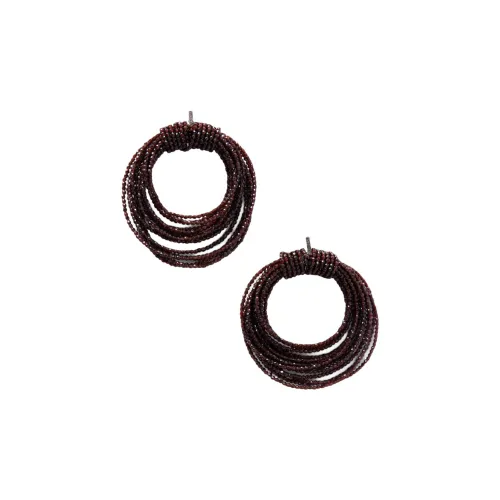 BRUNELLO CUCINELLI Серьги из стекла женские красные