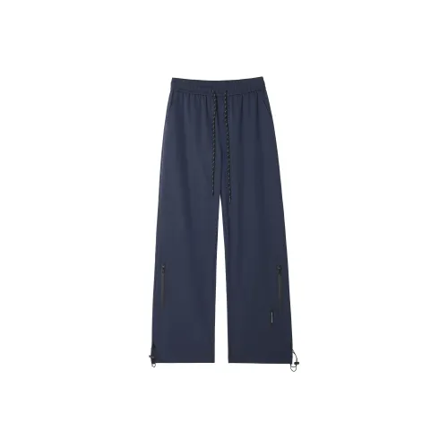Wen Shan Темно-синие Унисекс Повседневные брюки
