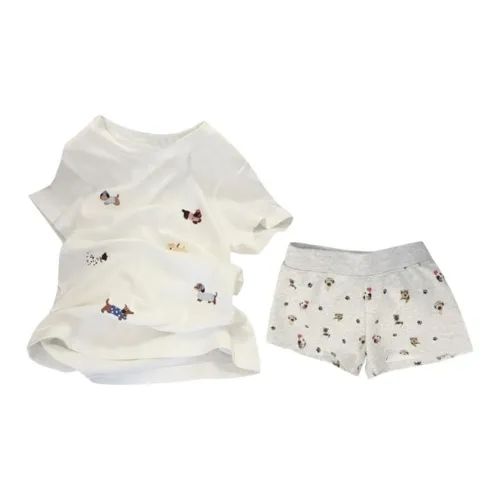 MEIJIAO Белый Такса Одежда Комплекты Женские Пижамные комплекты