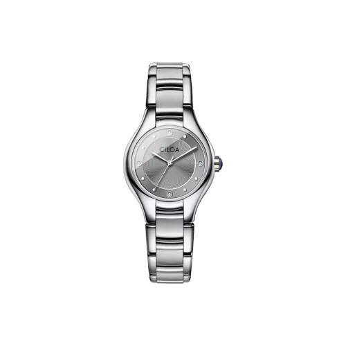 CILOA Кварцевый механизм стальной ремешок женские часы серебристый циферблат