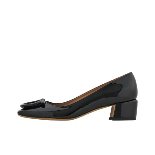 FERRAGAMO Грубый каблук Высокие каблуки 4CM Женские Черный